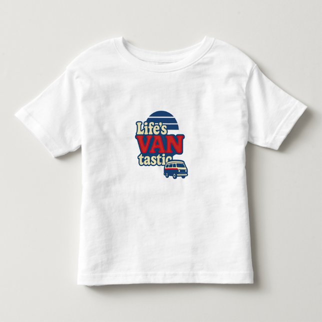 Camiseta Infantil VANtastic Red Cream Blue Edition (Frente)