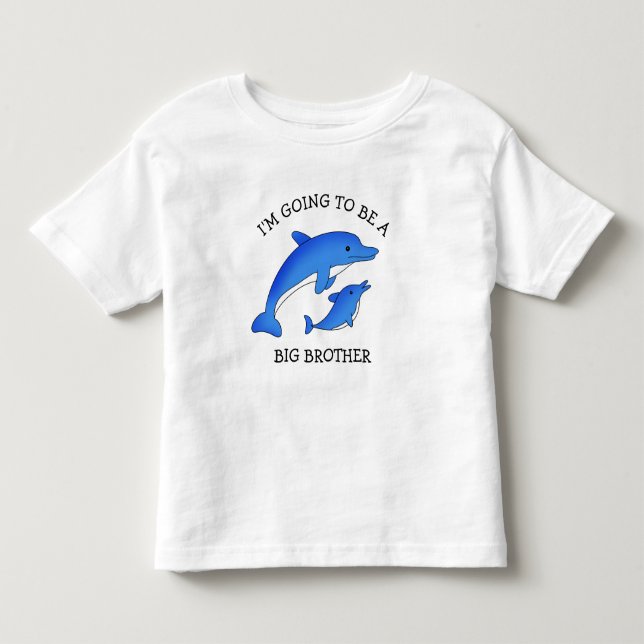 Camiseta Infantil Vão ser um Irmão Mais Velho | Golfinhos (Frente)