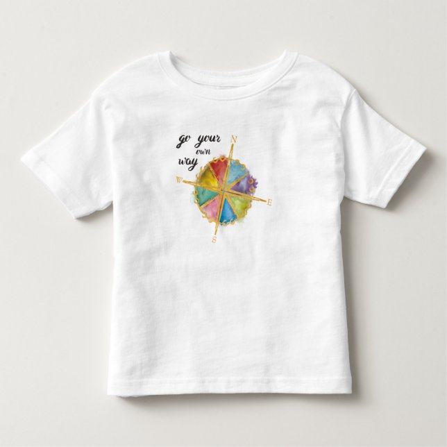 Camiseta Infantil Vão suas próprias citações da maneira com compasso (Frente)