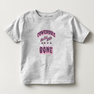 Camiseta Infantil Vaqueira de Halloween COWGHOULS são ruins até os o