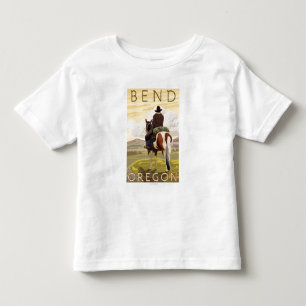 Camiseta Infantil Vaqueiro & cavalo - curvatura, Oregon