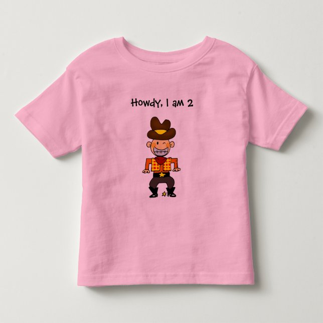 Camiseta Infantil vaqueiro de 2 anos (Frente)