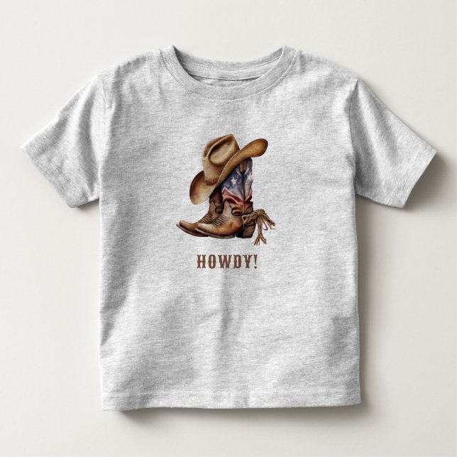 Camiseta Infantil Vaqueiro selvagem do oeste (Frente)
