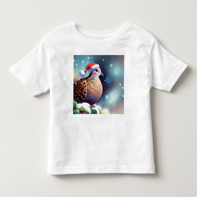 Camiseta Infantil Vara de Tartaruga de Natal 2 (Frente)