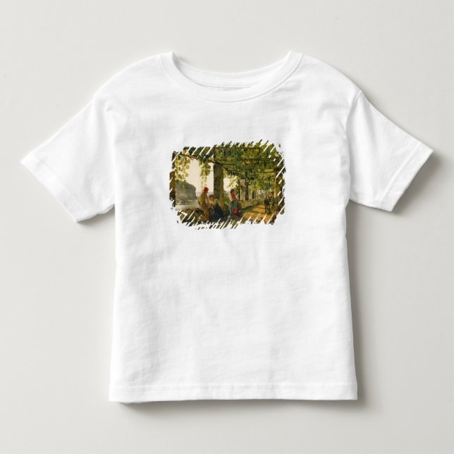 Camiseta Infantil Varanda com videiras torcidas, 1828 (Frente)