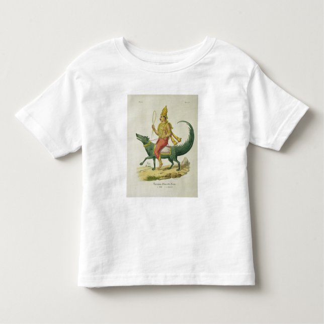 Camiseta Infantil Varuna, deus dos oceanos, gravado por Charles Eti (Frente)