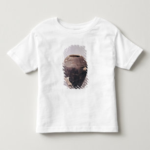 Camiseta Infantil Vaso do engobo decorado com linhas undulating