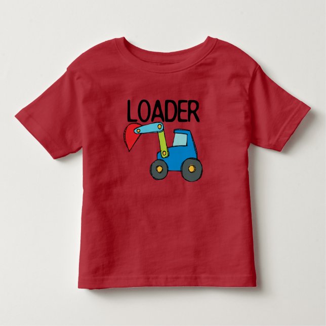 Camiseta Infantil Veículo de construção carregador (Frente)