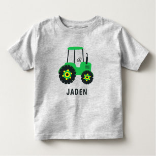 Design PNG E SVG De Trator Verde Plano Para Camisetas