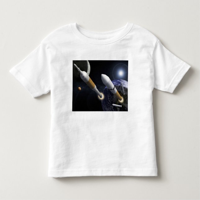 Camiseta Infantil Veículo de Lançamento da Tripulação Ares I (Frente)