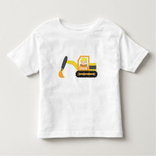 Camiseta Infantil Veículo pequeno da construção da máquina