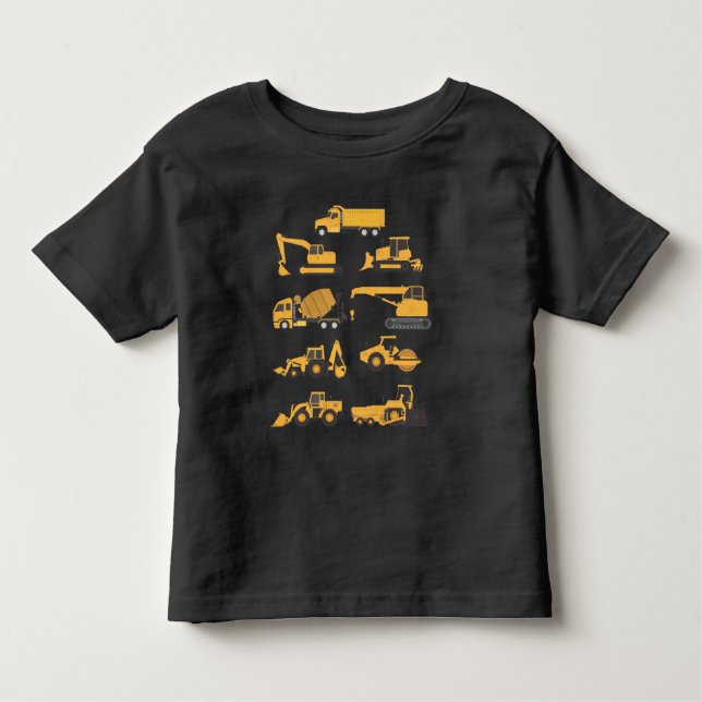 Camiseta Infantil Veículos Futuros Operadores de Escavadores de Cons (Frente)