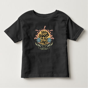 Camiseta Infantil Veja Bom em todas as coisas, Hippie Graphic