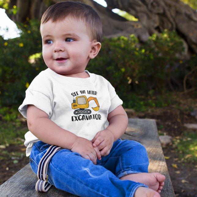 Camiseta Infantil Veja Ya Posterior Excavator Toddler T-Shirt (Criador carregado)