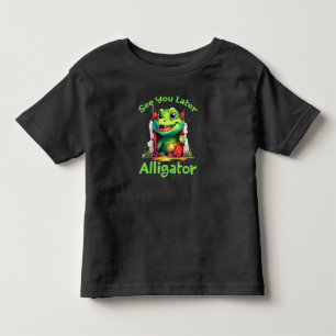 Camiseta Infantil Vejo Você Mais Tarde Jacaré