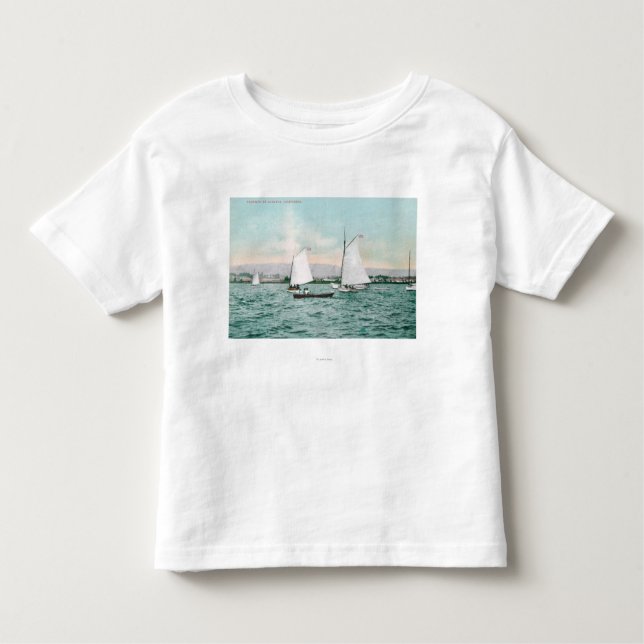 Camiseta Infantil Veleiros fora de Alameda BeachAlameda, CA (Frente)