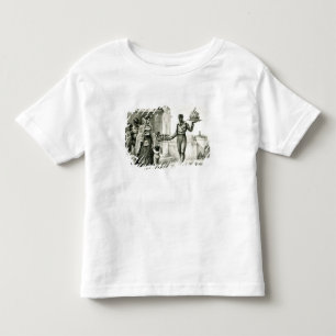 Camiseta Infantil Vendedor da flor fora de uma porta da igreja
