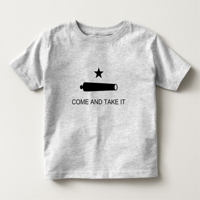 Camiseta Infantil Venha E Pegue! Sinalizador de batalha do estado do (Frente)