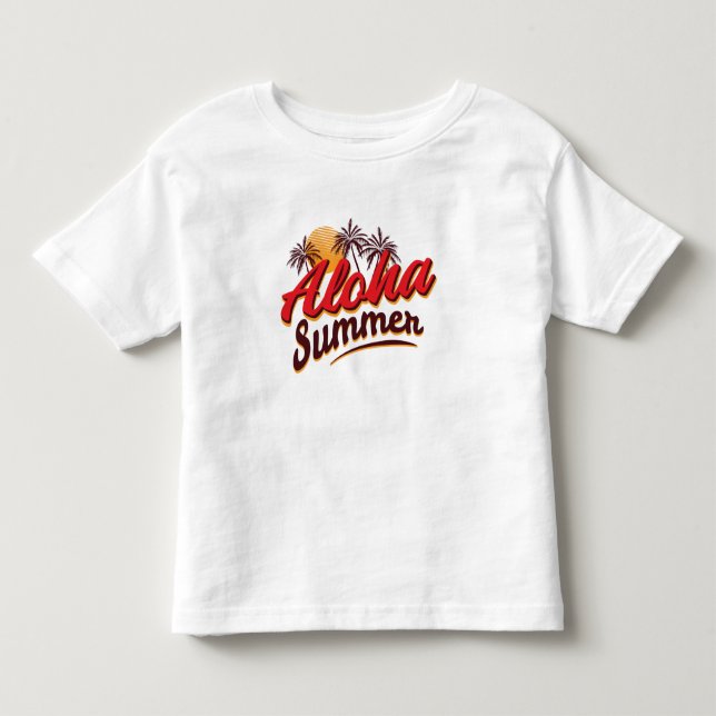 Camiseta Infantil Verão Aloha (Frente)