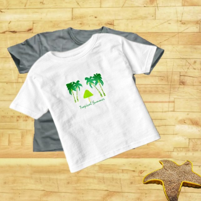 Camiseta Infantil Verão tropical (T-shirt for toddler, with a tropical theme!)