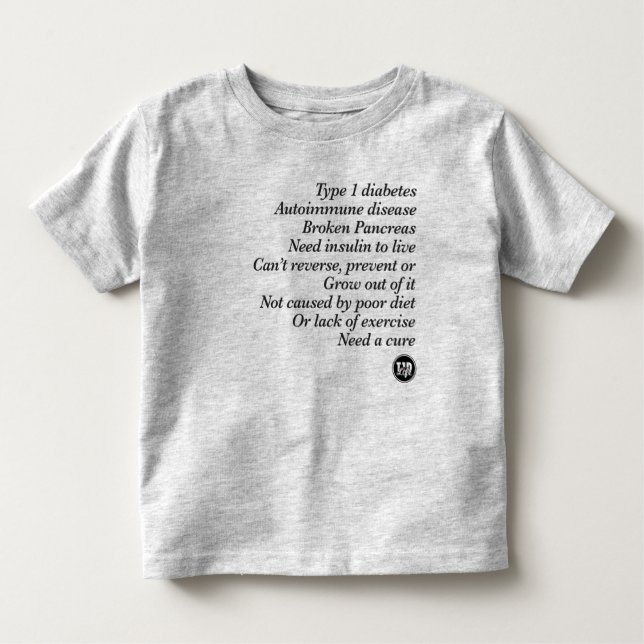 Camiseta Infantil Verdade de T1d (Frente)
