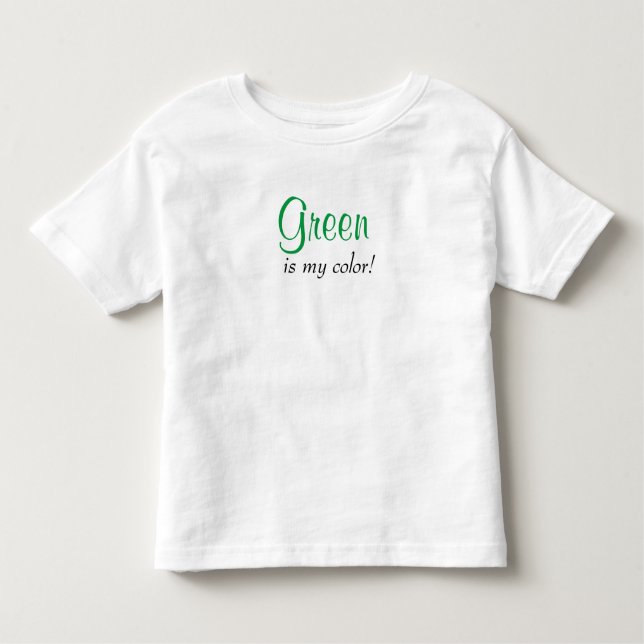 Camiseta Infantil Verde É Minha Cor (Frente)