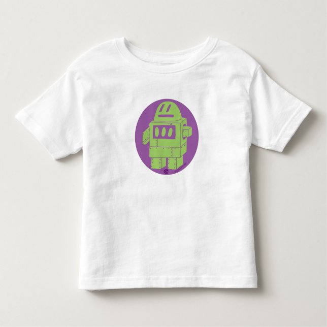 Camiseta Infantil Verde e roxo caçoa o t-shirt (Frente)