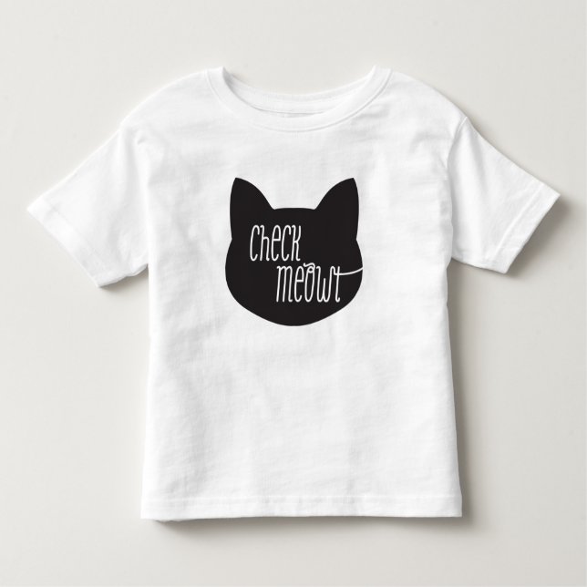 Camiseta Infantil Verifique a T-merda do gato de Meowt (Frente)