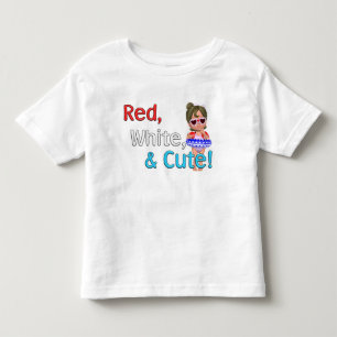 Camiseta Infantil Vermelho, branco & bonito!