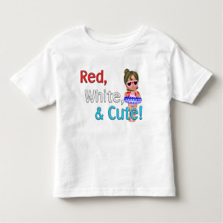 Camiseta Infantil Vermelho, branco & bonito!