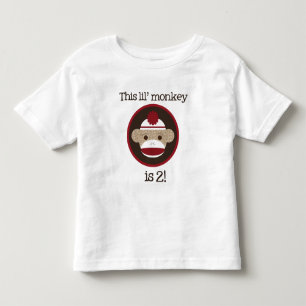 Camiseta Infantil Vermelho e macaco da peúga de Brown: Segundo T do