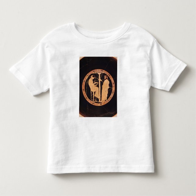 Camiseta Infantil Vermelho-figura ateniense kylix que descreve (Frente)