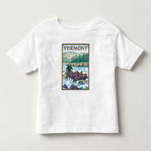 Camiseta Infantil VermontRiver que transporta a cena