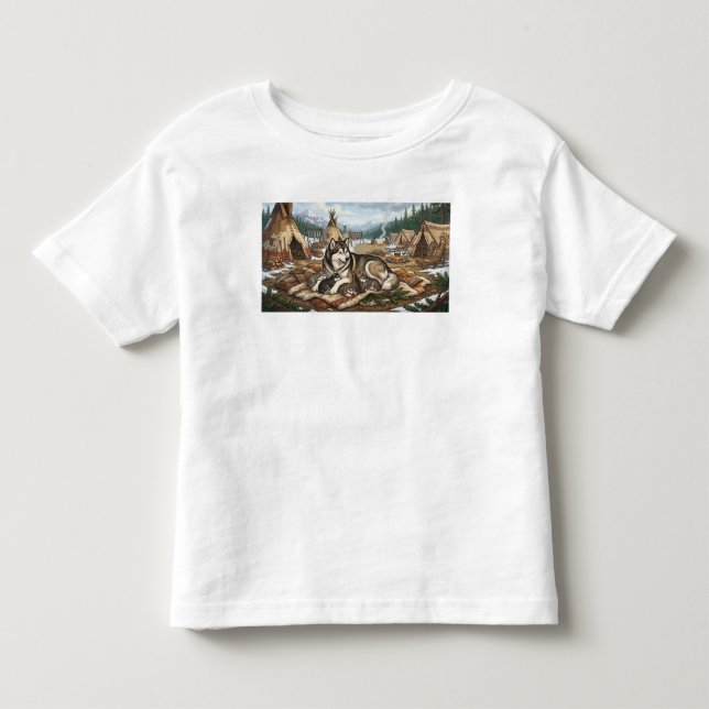 Camiseta Infantil Versão 1 da Mãe Malamute (Frente)