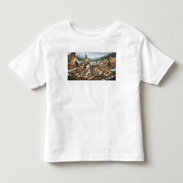 Camiseta Infantil Versão 2 da Mãe Malamute   (Frente)