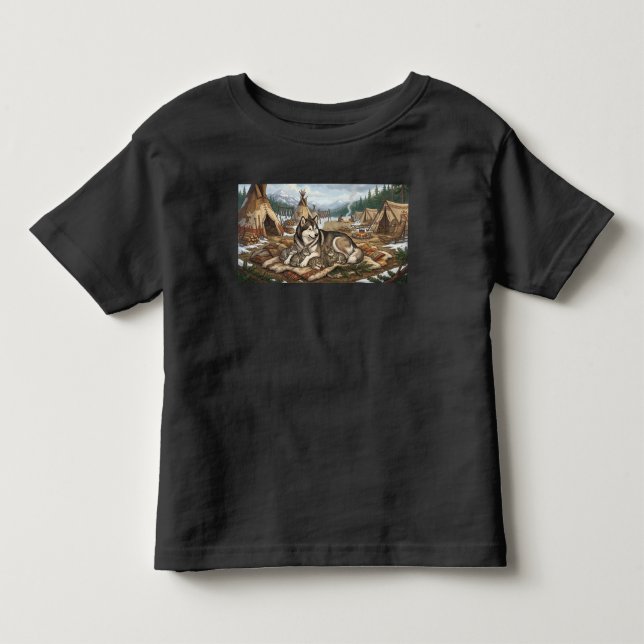 Camiseta Infantil Versão Malamute Mãe 2 (Frente)