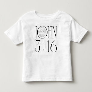 Camiseta Infantil Versículo da Bíblia João 3:16