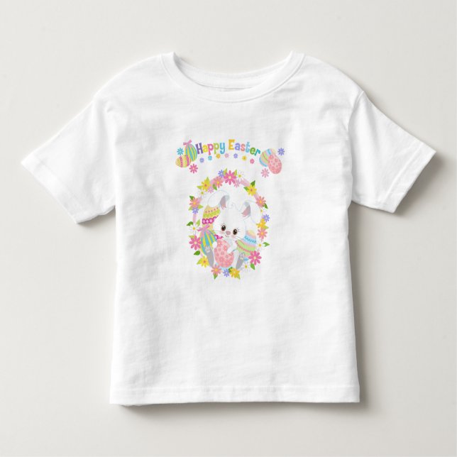 Camiseta Infantil Vestido da páscoa das meninas (Frente)