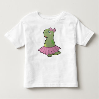 Camiseta Infantil Vestido de T-Rex do dinossauro das meninas da