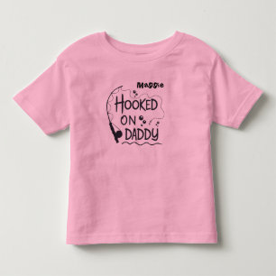 Camiseta Infantil Vestido Na Pesca De Pai Personalizada