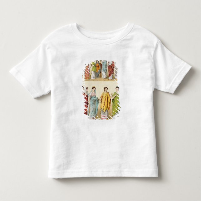 Camiseta Infantil Vestido romano fêmea (Frente)