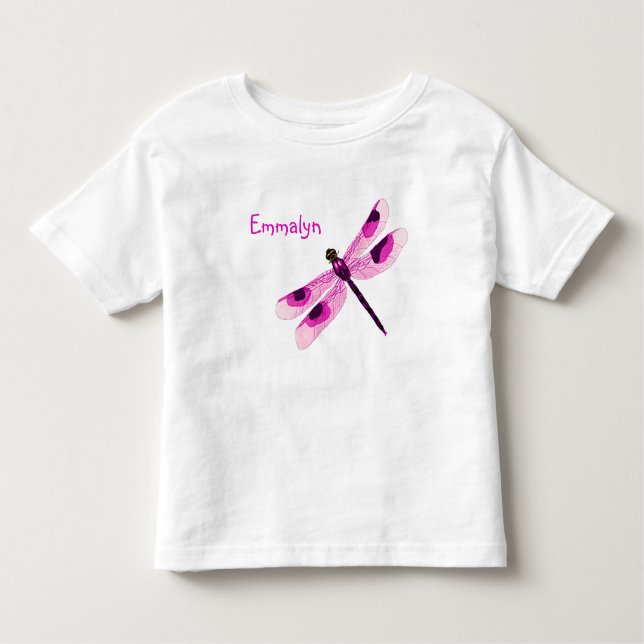 Camiseta Infantil Vestido Sensível, Sensível, Rosa Personalizado (Frente)