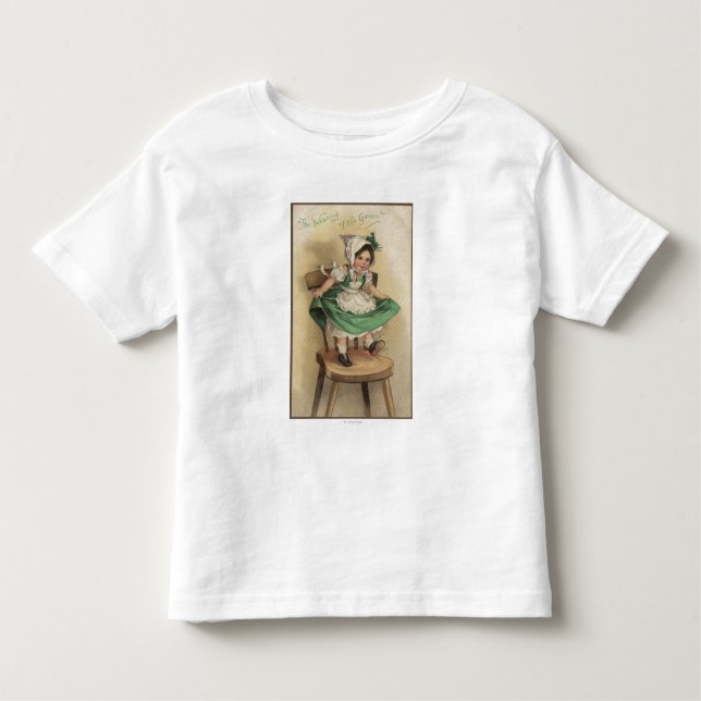 Camiseta Infantil Vestir-se do verde (Frente)