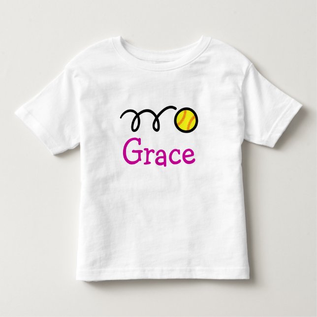 Camiseta Infantil Vestuário para bebês com nome personalizado e impr (Frente)