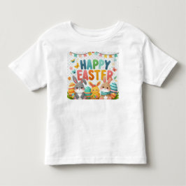 Camiseta Infantil Vestuário para felzs pascoa