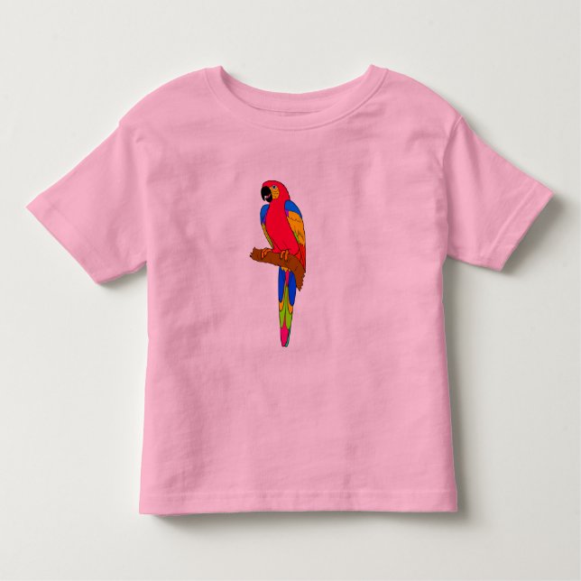 Camiseta Infantil Vetor - pássaro do papagaio (Frente)