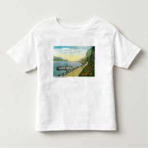 Camiseta Infantil Viaduto perto das quedas de Multnomah, o Rio
