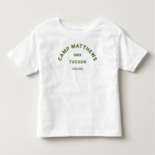 Camiseta Infantil Viagem de Campanha da Família Forest Green Crest