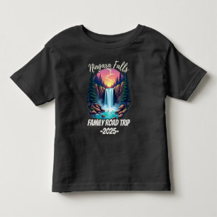 Camiseta Infantil Viagem de carro para cachoeira de niagara férias e