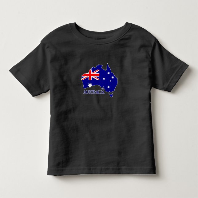 Camiseta Infantil Viagem do Mapa de Sinalizador Australiano (Frente)
